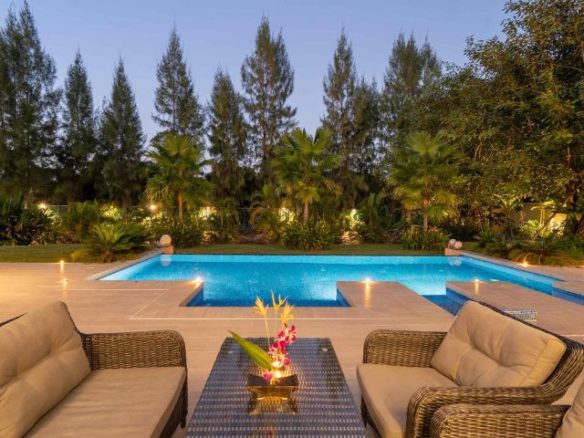 Truly Beautiful Luxury Pool Villa for Sale single-level Resort Home features Beautiful Lotus Pond located in Saraphi Chiang Mai