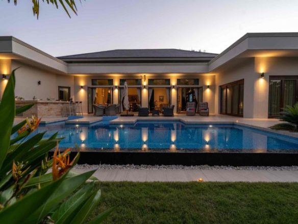 Truly Beautiful Luxury Pool Villa for Sale single-level Resort Home features Beautiful Lotus Pond located in Saraphi Chiang Mai