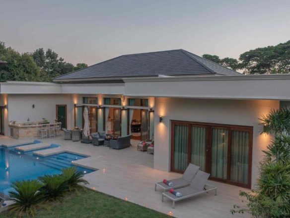 Truly Beautiful Luxury Pool Villa for Sale single-level Resort Home features Beautiful Lotus Pond located in Saraphi Chiang Mai