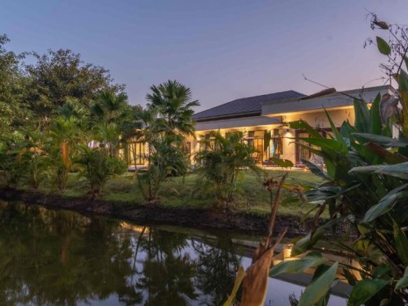 Truly Beautiful Luxury Pool Villa for Sale single-level Resort Home features Beautiful Lotus Pond located in Saraphi Chiang Mai