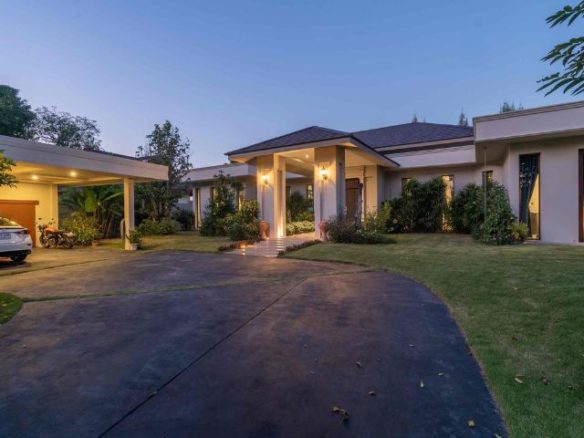 Truly Beautiful Luxury Pool Villa for Sale single-level Resort Home features Beautiful Lotus Pond located in Saraphi Chiang Mai